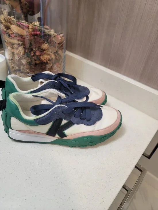 Kate Spade New York K as in Kate Sneaker Green White Leather Women's Size 11 B - Picture 4 of 9